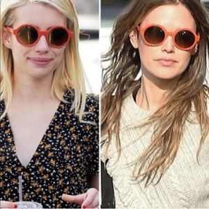 PERVERSE Sunglasses in Style Fez Orange Round NWT